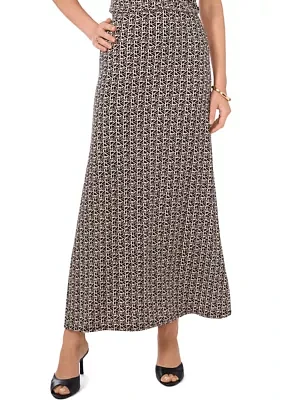 Women's Printed Midi Skirt