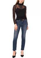 Women's Long Sleeve Mesh Knit Top