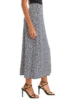 Petite Printed Midi Skirt