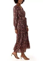 Women's Long Sleeve Floral Midi Dress