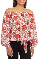 Women's Floral Off the Shoulder Blouse