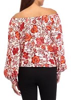 Women's Floral Off the Shoulder Blouse