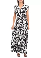 Women's Tropical Floral Challis Dress