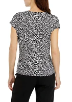 Women's Printed V-Neck Top