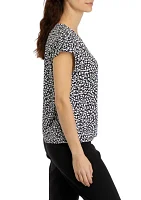 Women's Printed V-Neck Top