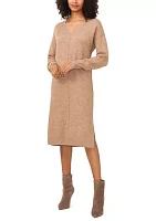 Women's Drop Shoulder Sweater Midi Dress