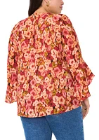 Plus Printed Blouse