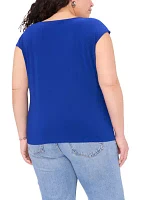 Plus V-Neck Blouse