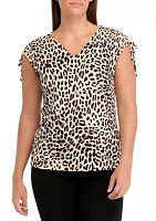 Women's Drawstring Shoulder Top