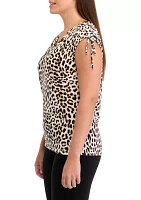 Women's Drawstring Shoulder Top