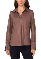 Women's Collared Oversized Blouse