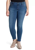 Curvy Kiss Me Super Skinny Faux Pocket Jeans