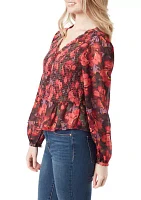 Averie Balloon Sleeve Floral Top