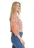 Patsy Printed Wrap Blouse