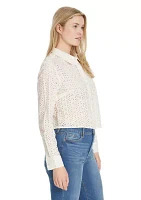 Giana Long Sleeve Eyelet Shirt