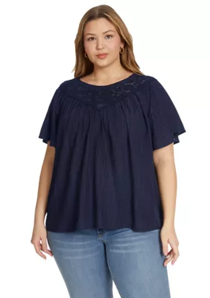 Plus Eloise Woven Blouse