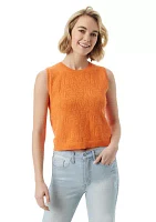 Sleeveless Open Stitched Sweater Knit Top