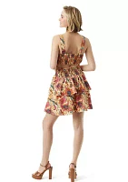 Women's Printed Smock Waist Dress