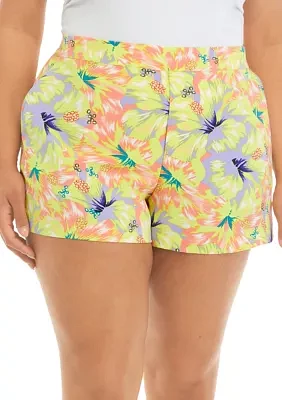 Plus Floral Shorts