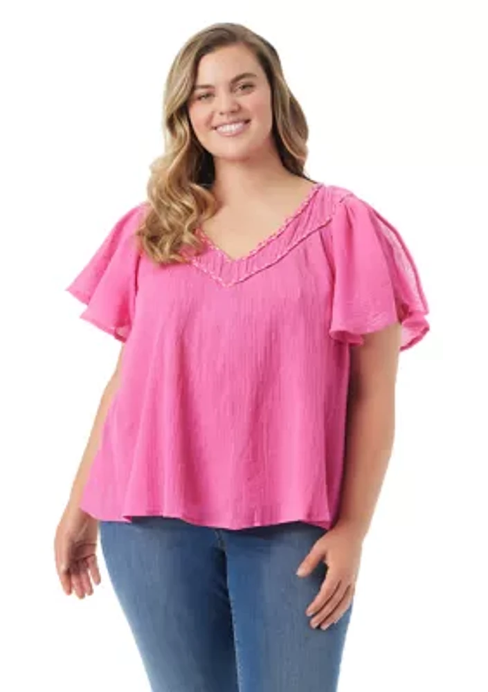 Plus Serenity V-Neck Blouse