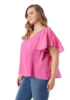 Plus Serenity V-Neck Blouse