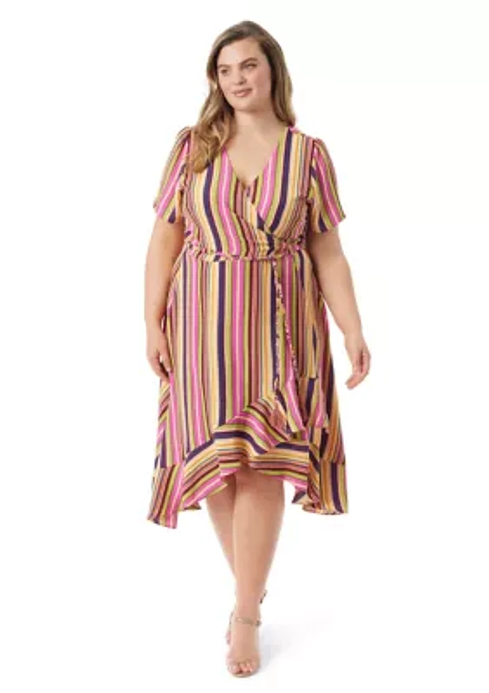 Plus Varsha V-Neck Wrap Dress