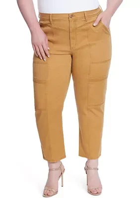 Curvy Pacific Straight Leg Cargo Jeans