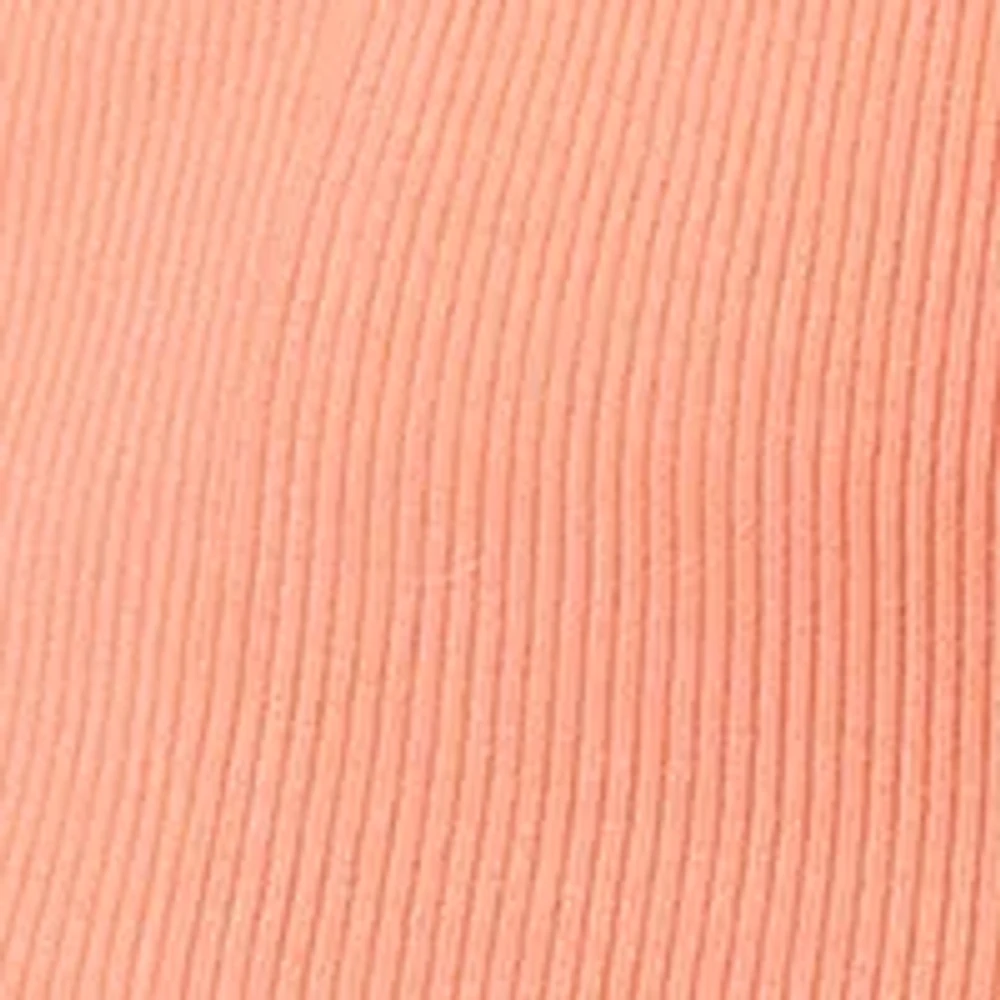 Plus Ribbed Knit Corset Detail Top