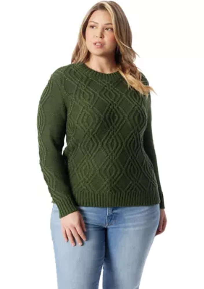 Plus Cable Knit Sweater