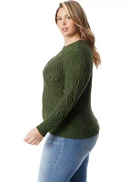 Plus Cable Knit Sweater