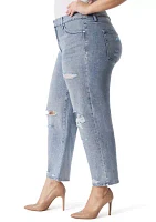 Curvy High Rise Slim Straight Jeans