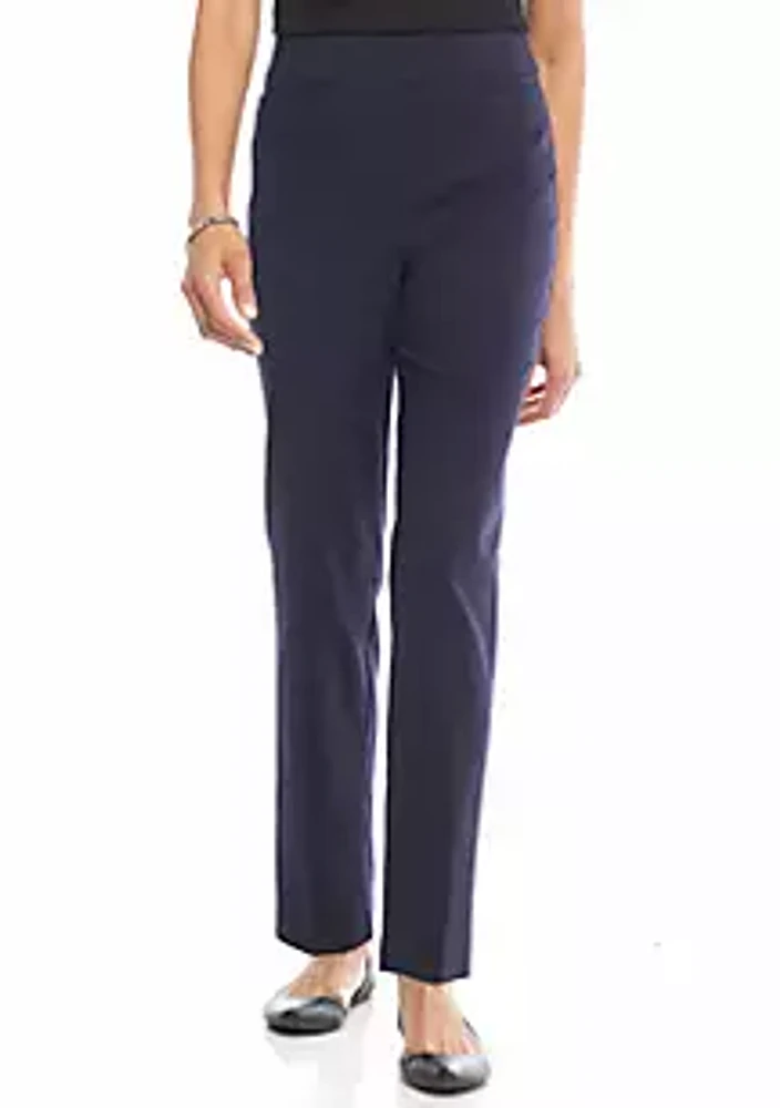 Alfred Dunner Petite Classic Allure Stretch Pull On Average Pants