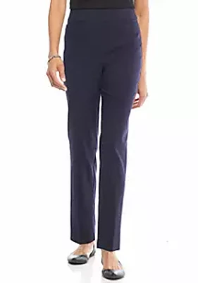 Alfred Dunner Petite Classic Allure Stretch Pull On Average Pants