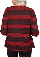 Petite Classics Chevron Stripe Two for One Sweater