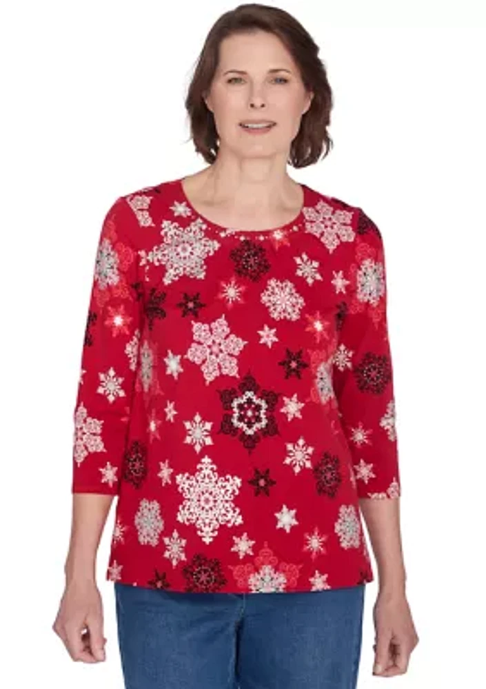 Women's Classics Snowflakes Top