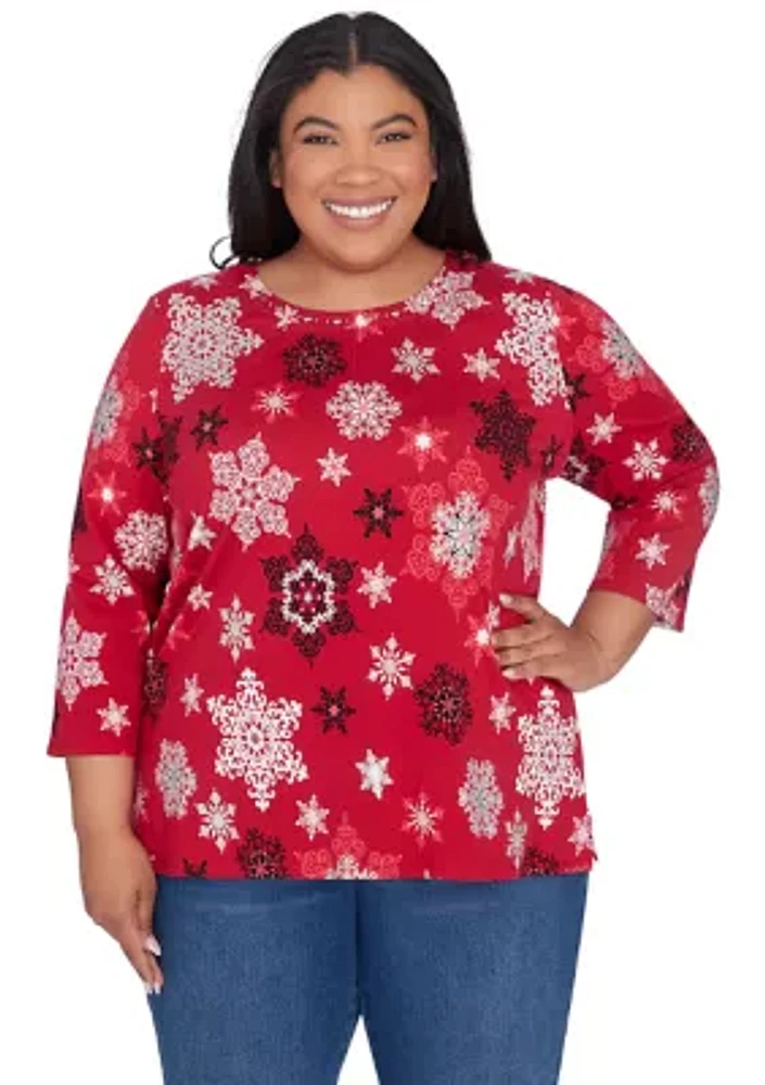 Plus Classics Snowflakes Top