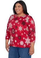 Plus Classics Snowflakes Top