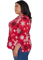 Plus Classics Snowflakes Top