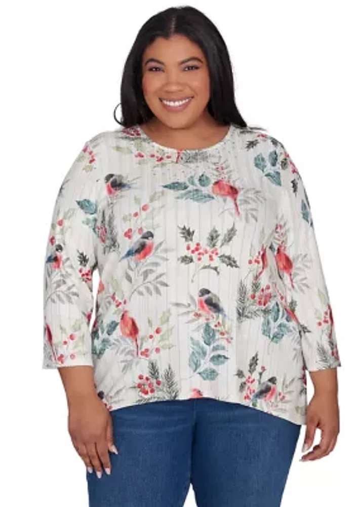 Plus Holly Printed Top