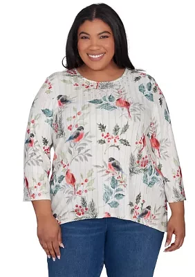 Plus Holly Printed Top