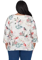 Plus Holly Printed Top