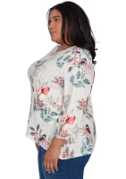 Plus Holly Printed Top