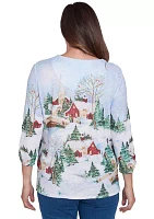 Petite Classics Winter Wonderland Scene T-Shirt