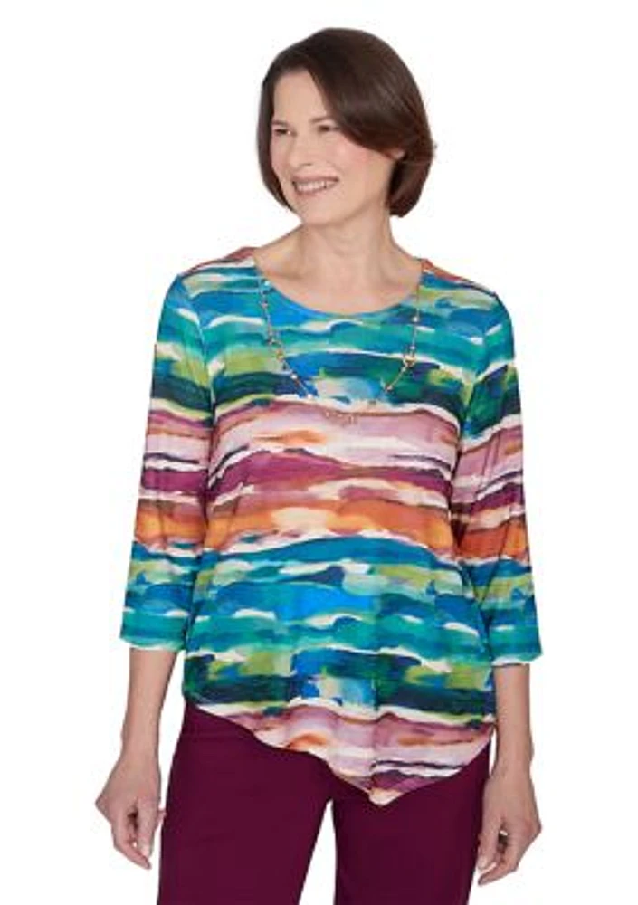 Women's Classics Watercolor Biadere Top