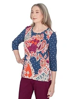 Women's Classics Paisley Patchwork Top