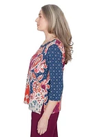 Women's Classics Paisley Patchwork Top