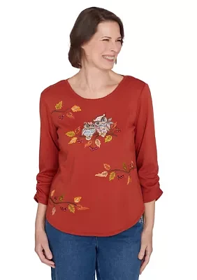 Women's Classics Nuzzling Owls Top