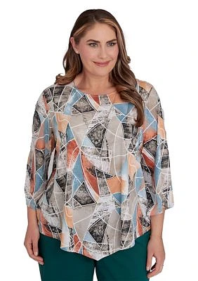 Plus Classics Stained Glass Printed Top