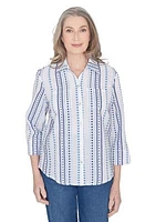 Petite Classics Jacquard Stripe Top