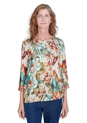 Petite Classics Ikat Floral Top